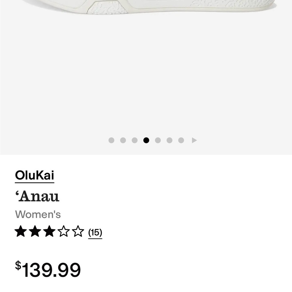 OluKai 'Anau Women's Athletic White Shoes